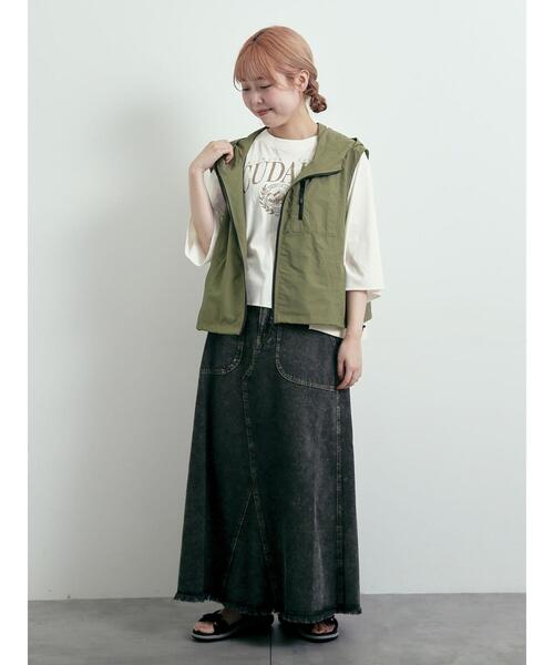 SM2（エスエムツー）の「バックリボンレースアップTシャツ（Tシャツ/カットソー・レディース・オフホワイト/ブルー/チャコールグレー/グレー・F）」の14枚目の写真