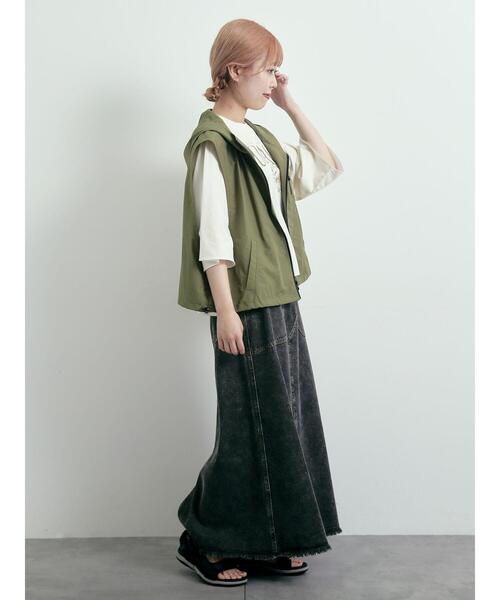 SM2（エスエムツー）の「バックリボンレースアップTシャツ（Tシャツ/カットソー・レディース・オフホワイト/ブルー/チャコールグレー/グレー・F）」の15枚目の写真