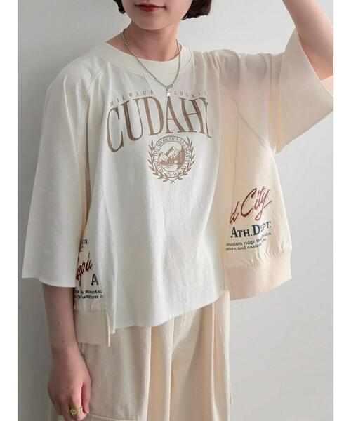 SM2（エスエムツー）の「バックリボンレースアップTシャツ（Tシャツ/カットソー・レディース・オフホワイト/ブルー/チャコールグレー/グレー・F）」の18枚目の写真