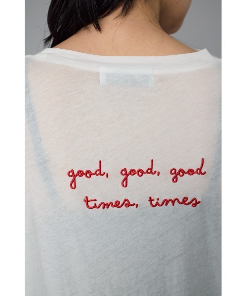 HeRIN.CYE(ヘリンドットサイ)の「Good times big Tee グッドタイムビッグTee(Tシャツ/カットソー・レディース・ホワイト/ブラック・FREE)」の11枚目の写真