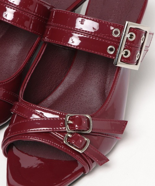 PAGEBOY（ページボーイ）の「クロスバックルミュール（サンダル・レディース・ブラック/レッド・MEDIUM/LARGE）」の19枚目の写真