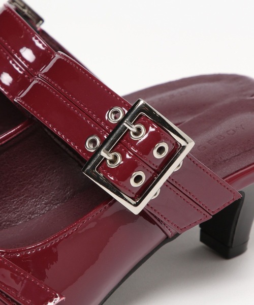 PAGEBOY（ページボーイ）の「クロスバックルミュール（サンダル・レディース・ブラック/レッド・MEDIUM/LARGE）」の18枚目の写真