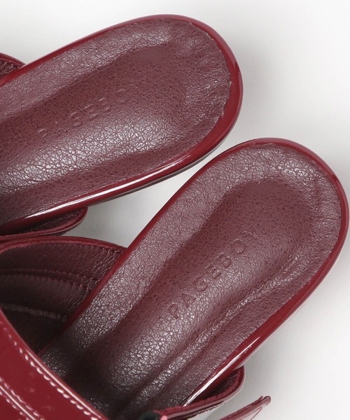 PAGEBOY（ページボーイ）の「クロスバックルミュール（サンダル・レディース・ブラック/レッド・MEDIUM/LARGE）」の16枚目の写真