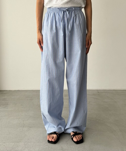 CANAL JEAN（キャナルジーン）の「CALL MY NAME　ストライプイージーパンツ（その他パンツ・レディース・ブルー/アイボリー/ピンク・ONE SIZE）」の13枚目の写真