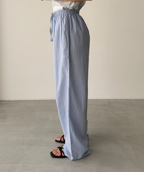 CANAL JEAN（キャナルジーン）の「CALL MY NAME　ストライプイージーパンツ（その他パンツ・レディース・ブルー/アイボリー/ピンク・ONE SIZE）」の14枚目の写真