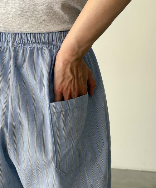 CANAL JEAN（キャナルジーン）の「CALL MY NAME　ストライプイージーパンツ（その他パンツ・レディース・ブルー/アイボリー/ピンク・ONE SIZE）」の17枚目の写真