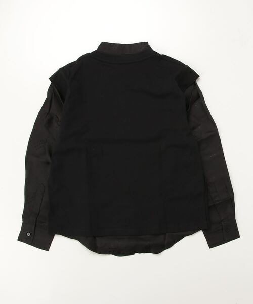 MM6 Maison Margiela(エムエムシックス メゾン マルジェラ)の「MM6 Maison Margiela(エムエムシックス メゾン マルジェラ)Kids & Junior ブランドロゴ長袖シャツ(シャツ/ブラウス・キッズ・ブラック・12Y/14Y)」の2枚目の写真