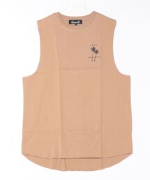 /カットオフ ノースリーブプリントT