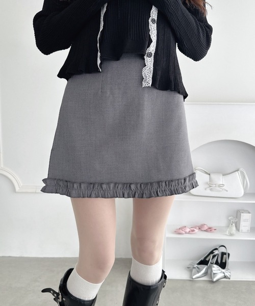 セール】フリルヘム台形ミニスカート（スカート）｜Loueme（ルエム）の