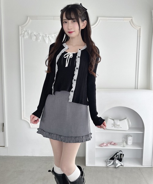 セール】フリルヘム台形ミニスカート（スカート）｜Loueme（ルエム）の