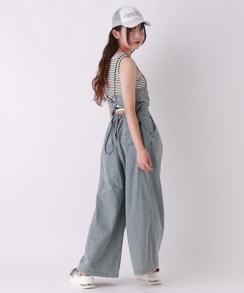 repipi armario(レピピ アルマリオ)の「【接触冷感】COOLデニムサロペット(サロペット/オーバーオール・キッズ・ブラック/ブルー・MEDIUM/SMALL/LARGE)」の18枚目の写真