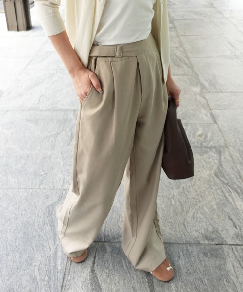 セール】グルカベルトタックパンツ（スラックス）｜unnu（ユヌ