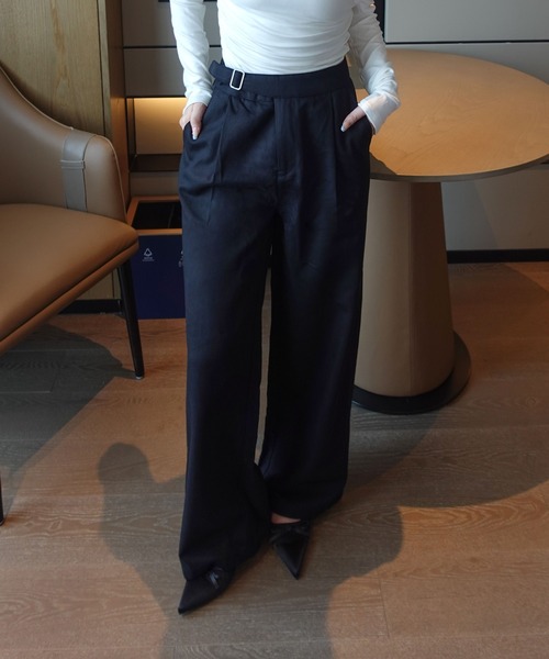 セール】グルカベルトタックパンツ（スラックス）｜unnu（ユヌ