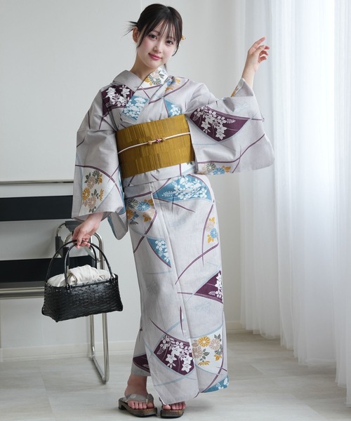 【試着のみ】ひとりで着れる！かんたん二部式浴衣セット utatane 国内染色 utatane 浴衣 ひとりで着れる！かんたん二部式浴衣セット ニコ