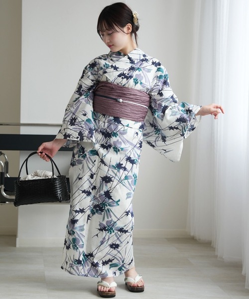 セール】ひとりで着れる！かんたん二部式浴衣セット utatane