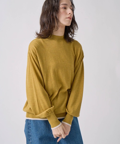 ニット セーター 「KELEN / ケレン」ポイントカラーデザインニットトップス レディース KELEN / ケレン」ポイントカラーデザインニットトップス（ニット