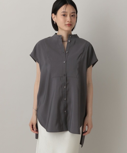 A part by（アパートバイ）の「ハイネックフレンチスリーブブラウス（シャツ/ブラウス・レディース・ライトブルー/アイボリー/チャコールグレー/オレンジ系その他2・FREE）」の13枚目の写真