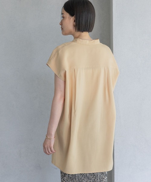 A part by（アパートバイ）の「ハイネックフレンチスリーブブラウス（シャツ/ブラウス・レディース・ライトブルー/アイボリー/チャコールグレー/オレンジ系その他2・FREE）」の21枚目の写真