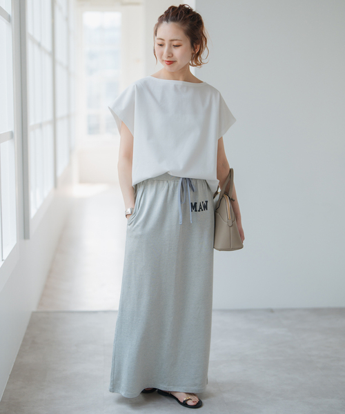 Spick & Span(スピックアンドスパン)の「《WEB限定 / 追加》ポンチフレンチスリーブプルオーバー(Tシャツ/カットソー・レディース・ホワイト/ブラック/ベージュ・FREE)」の6枚目の写真