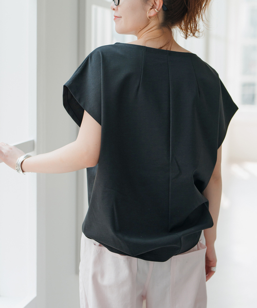 Spick &amp; Span - 【美品】  Spick and Span / スピックアンドスパン | フレンチスリーブプルオーバー カットソー | F | ブラック | レディース Spick & Span（スピックアンドスパン）の「フレアフレンチ