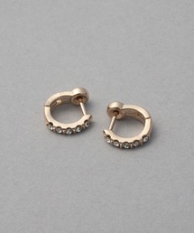 【MAGASIN DE MODE Chou Chou】ピアス ニッケルフリー メタル ストーン スムースタッチ フープピアス　OSWY※