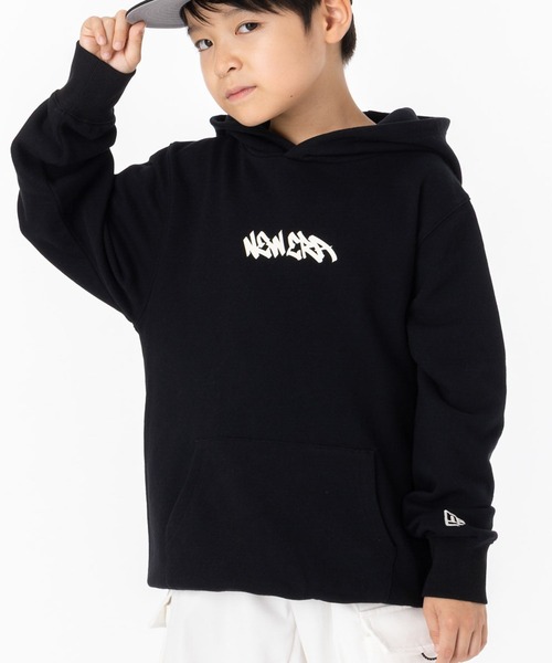 ケンジ君♡ニューエラ　NEWERA　グラフィティ　ロゴ　パーカー　完売品 ニューエラキッズ スウェットパーカー グラフィックロゴ バック