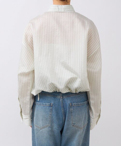 RIVE DROITE（リヴドロワ）の「ストライプドロストシャツ（シャツ/ブラウス・レディース・ネイビー/ミント・FREE）」の18枚目の写真
