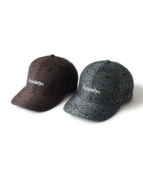 Subciety（サブサエティ）の「Paisley jacquard cap（キャップ・メンズ・ブラック×グリーン/ブラック系その他・FREE）」の7枚目の写真