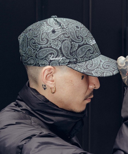 Subciety（サブサエティ）の「Paisley jacquard cap（キャップ・メンズ・ブラック×グリーン/ブラック系その他・FREE）」の3枚目の写真
