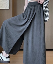 ウエストゴムゆったりワイドパンツ