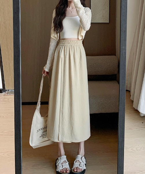2ly2（トゥーリートゥー）の「ウエストゴムゆったりワイドパンツ（その他パンツ・レディース・ブラック/グレー/ベージュ・FREE）」の4枚目の写真