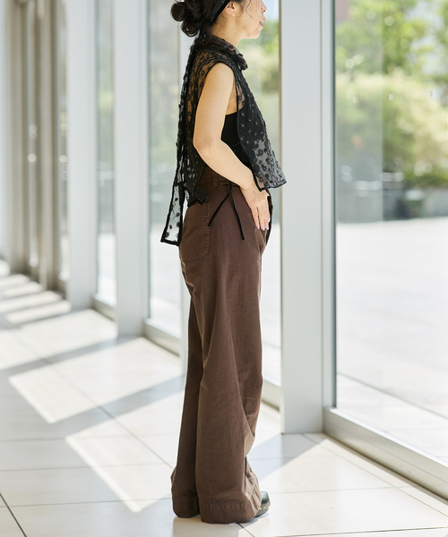 IENA LA BOUCLE（イエナラブークル）の「IENA LA BOUCLE フラワーモチーフチュールベスト（シャツ/ブラウス・レディース・ブラック・FREE）」の15枚目の写真