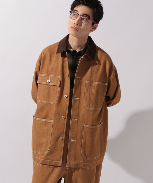 niko and...(ニコアンド)の「【niko and ...JEANS 2025AW】ワイドデニムカバーオール(カバーオール・メンズ・インディゴブルー/ブラウン・MEDIUM/LARGE)」の16枚目の写真