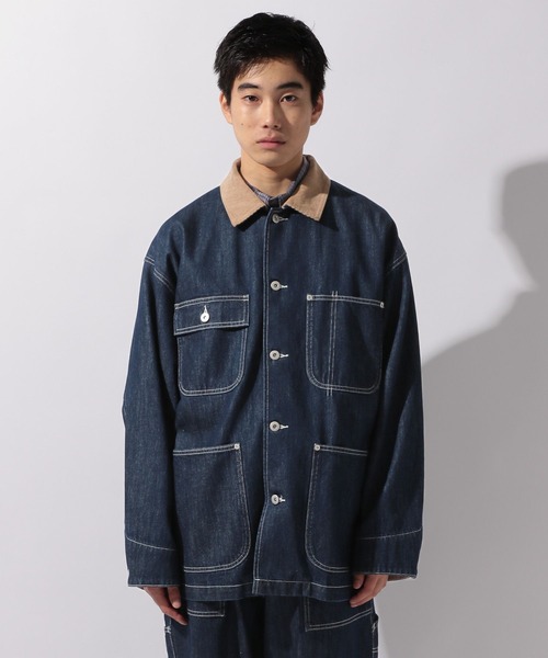 niko and...(ニコアンド)の「【niko and ...JEANS 2025AW】ワイドデニムカバーオール(カバーオール・メンズ・インディゴブルー/ブラウン・MEDIUM/LARGE)」の21枚目の写真