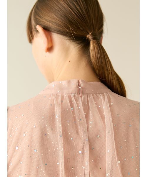 みる  FURFURハーフスリーブラメチュールドレス　完売　Fサイズ 限定サイズ】ハーフスリーブラメチュールドレス(ロングワンピース