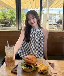 clear | ホルターネックチェック柄ブラウス[着回し力抜群 大人 カジュアル]≪SS新作≫(シャツ/ブラウス)