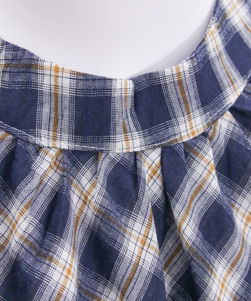 clear（クリア）の「ホルターネックチェック柄ブラウス[着回し力抜群 大人 カジュアル]≪SS新作≫（シャツ/ブラウス・レディース・アイボリー/ネイビー・F）」の14枚目の写真