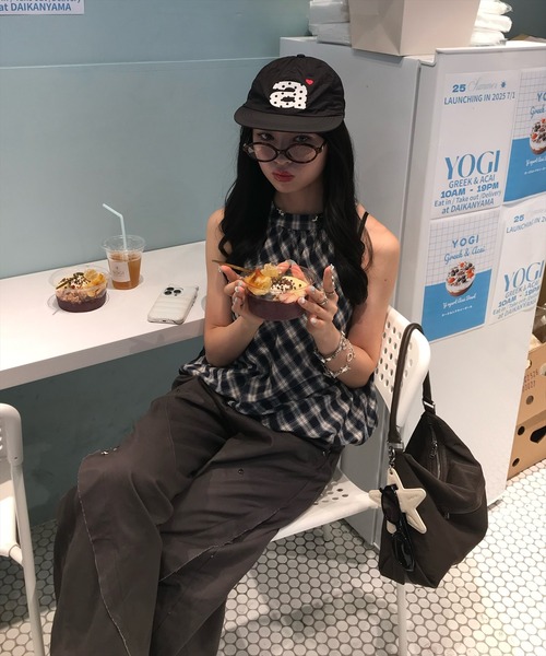 clear（クリア）の「ホルターネックチェック柄ブラウス[着回し力抜群 大人 カジュアル]≪SS新作≫（シャツ/ブラウス・レディース・アイボリー/ネイビー・F）」の17枚目の写真