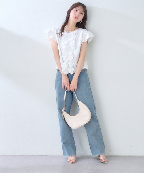 セール】フロントフリルブラウス（シャツ/ブラウス）｜natural couture