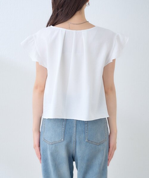 natural couture（ナチュラルクチュール）の「フロントフリルブラウス（シャツ/ブラウス・レディース・オフホワイト/ブルー/ブラック/ブラウン/その他1・FREE）」の13枚目の写真