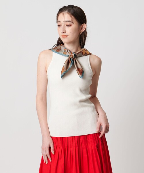 UNITED ARROWS（ユナイテッドアローズ）の「カップ付き ニットアメリカンスリーブタンクトップ（タンクトップ・レディース・ブラック/ダークブラウン/ホワイト・FREE）」の2枚目の写真