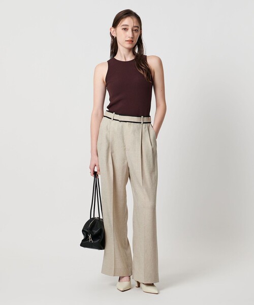 UNITED ARROWS（ユナイテッドアローズ）の「カップ付き ニットアメリカンスリーブタンクトップ（タンクトップ・レディース・ブラック/ダークブラウン/ホワイト・FREE）」の5枚目の写真