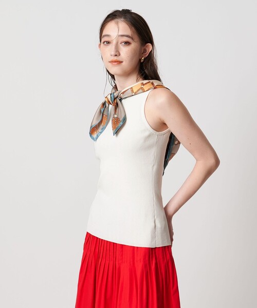 UNITED ARROWS（ユナイテッドアローズ）の「カップ付き ニットアメリカンスリーブタンクトップ（タンクトップ・レディース・ブラック/ダークブラウン/ホワイト・FREE）」の7枚目の写真