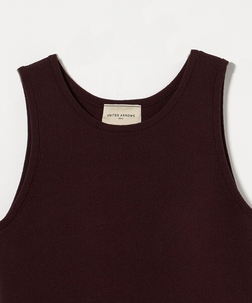 UNITED ARROWS（ユナイテッドアローズ）の「カップ付き ニットアメリカンスリーブタンクトップ（タンクトップ・レディース・ブラック/ダークブラウン/ホワイト・FREE）」の15枚目の写真