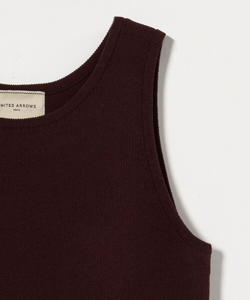 UNITED ARROWS（ユナイテッドアローズ）の「カップ付き ニットアメリカンスリーブタンクトップ（タンクトップ・レディース・ブラック/ダークブラウン/ホワイト・FREE）」の16枚目の写真