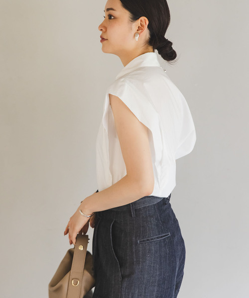 Noble（ノーブル）の「ウエストシェイプコットンシャツ（シャツ/ブラウス・レディース・ホワイト/ブラウン・FREE）」の20枚目の写真