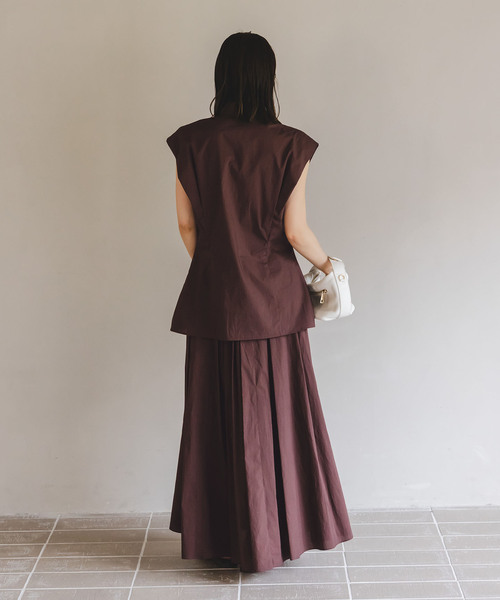 Noble（ノーブル）の「ウエストシェイプコットンシャツ（シャツ/ブラウス・レディース・ホワイト/ブラウン・FREE）」の11枚目の写真