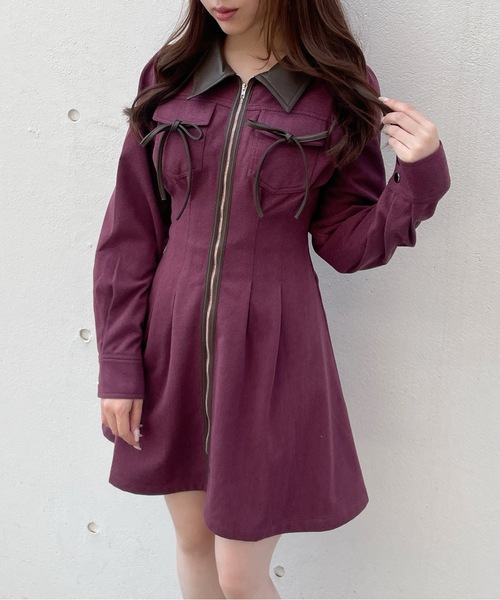 one way(ワンウェイ)の「長袖フロントジップワンピース(ワンピース・レディース・ブラック系その他/ブラック/ブラウン系その他/ネイビー/グレー系その他/ブラウン系その他2/グレー系その他2/レッド系その他/ブラック系その他2/ブルー系その他/ホワイト系その他/ブラウン系その他3・FREE)」の12枚目の写真