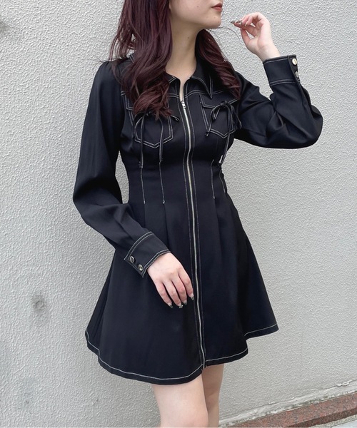 one way(ワンウェイ)の「長袖フロントジップワンピース(ワンピース・レディース・ブラック系その他/ブラック/ブラウン系その他/ネイビー/グレー系その他/ブラウン系その他2/グレー系その他2/レッド系その他/ブラック系その他2/ブルー系その他/ホワイト系その他/ブラウン系その他3・FREE)」の16枚目の写真