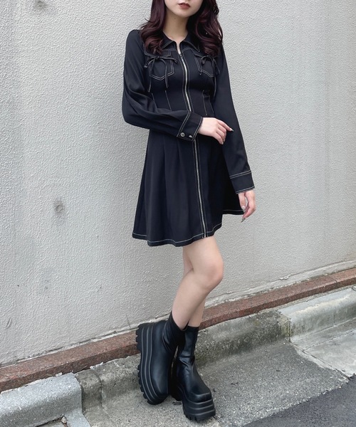 one way(ワンウェイ)の「長袖フロントジップワンピース(ワンピース・レディース・ブラック系その他/ブラック/ブラウン系その他/ネイビー/グレー系その他/ブラウン系その他2/グレー系その他2/レッド系その他/ブラック系その他2/ブルー系その他/ホワイト系その他/ブラウン系その他3・FREE)」の17枚目の写真